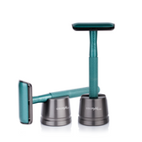 * Rasierset COLORglide *- Rasierhobel + Ständer + 5 Klingen + Seifenschale + Sisalsäckchen