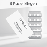 * Rasierset COLORglide *- Rasierhobel + Ständer + 5 Klingen + Seifenschale + Sisalsäckchen