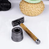 Rasierständer Metall - Bambus Edition