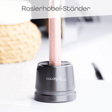 * Rasierset COLORglide *- Rasierhobel + Ständer + 5 Klingen + Seifenschale + Sisalsäckchen